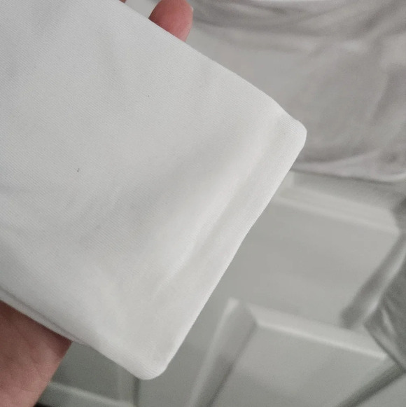 NWT Ser.o.ya white Ellis Top stretch minimalist Coquette girl cut out size large - Picture 8 of 11